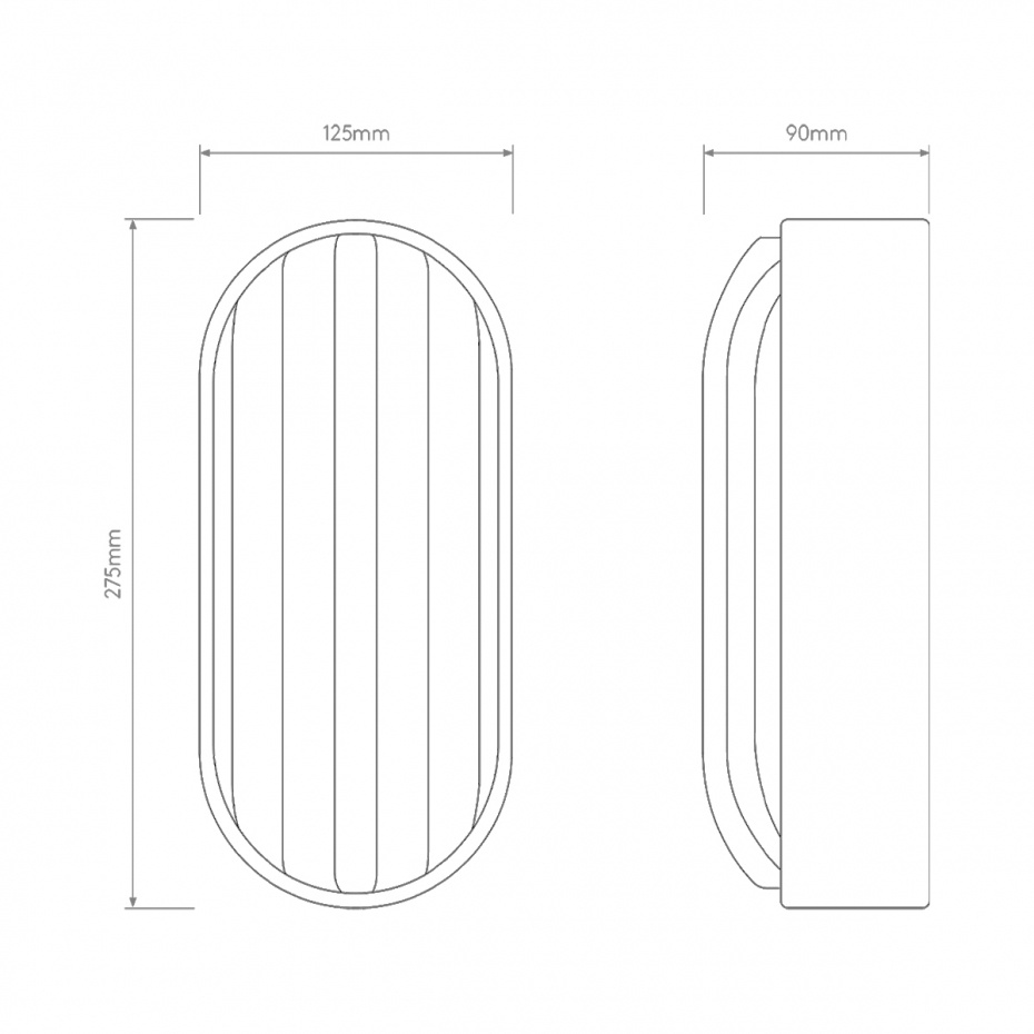 Montreal Oval Coastal Vägglampa Brushed Stainless Steel