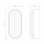 Montreal Oval Coastal Vägglampa Brushed Stainless Steel Montreal Oval Coastal Vägglampa Brushed Stainless Steel