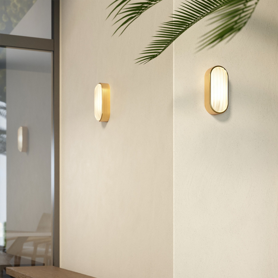 Montreal Oval Coastal Vägglampa PVD Brushed Brass