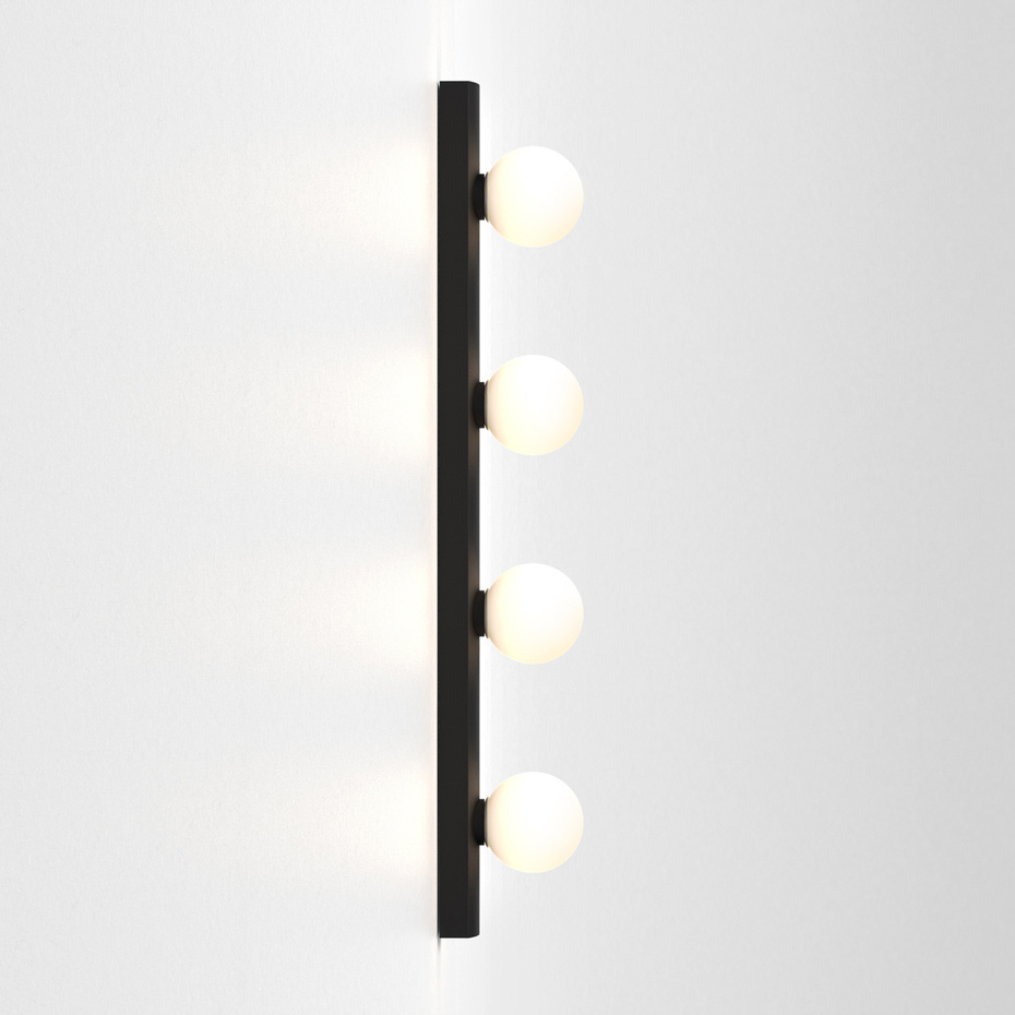 Cabaret 4 II Vägglampa Matt Black IP44