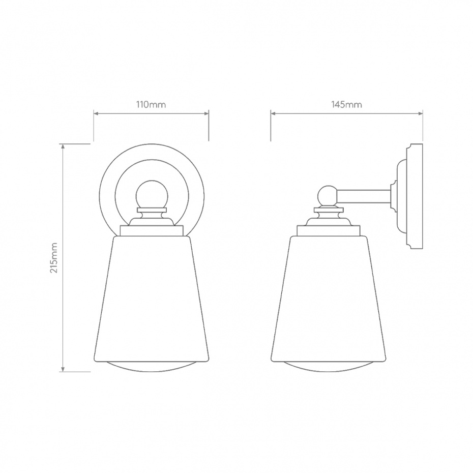 Anton Vägglampa Polished Chrome IP44