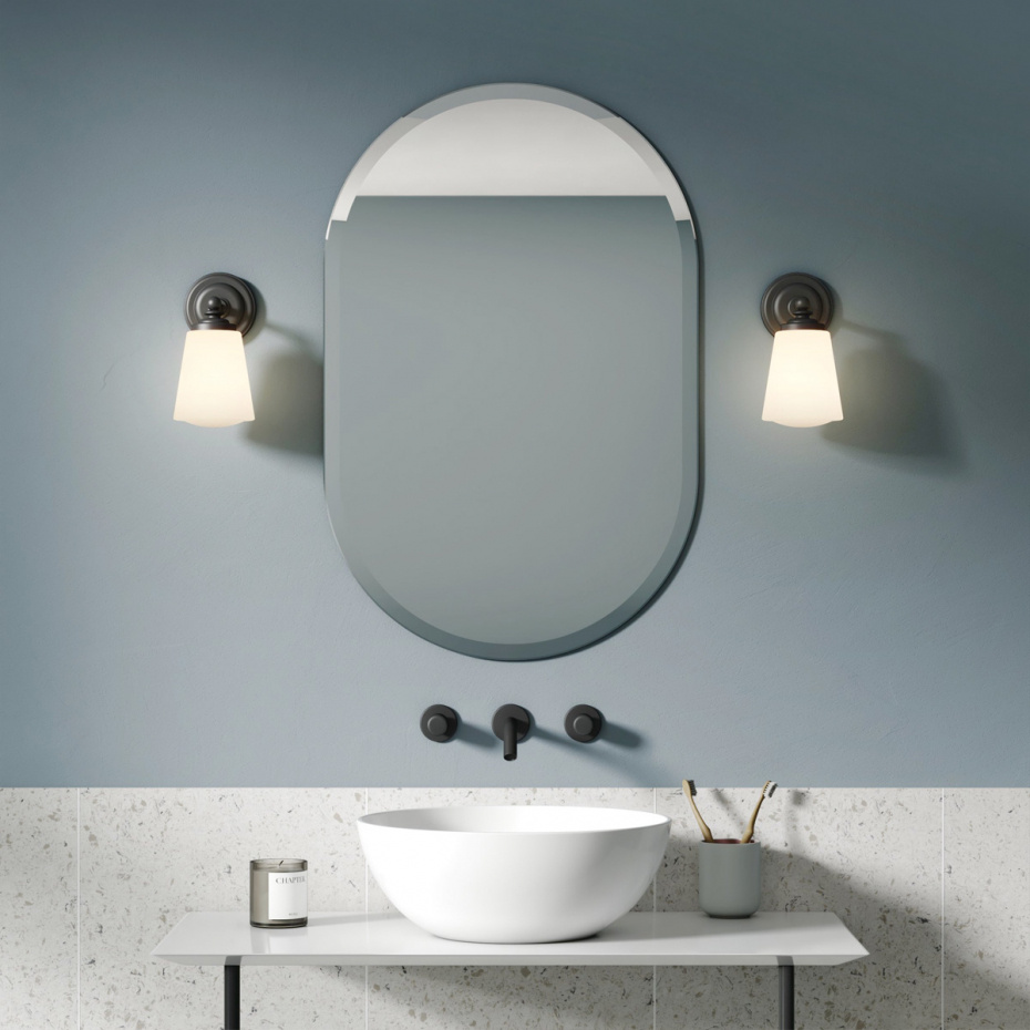 Anton Vägglampa Matt Black IP44