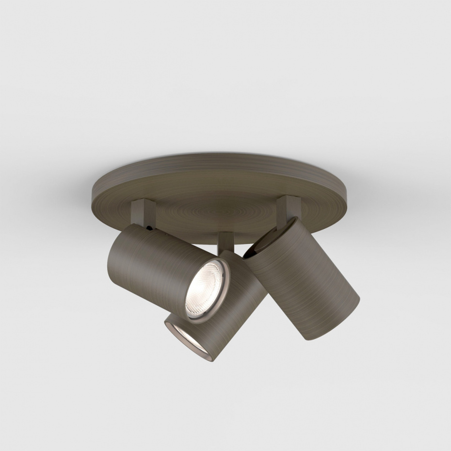 Ascoli Triple Round Spotlight Bronze