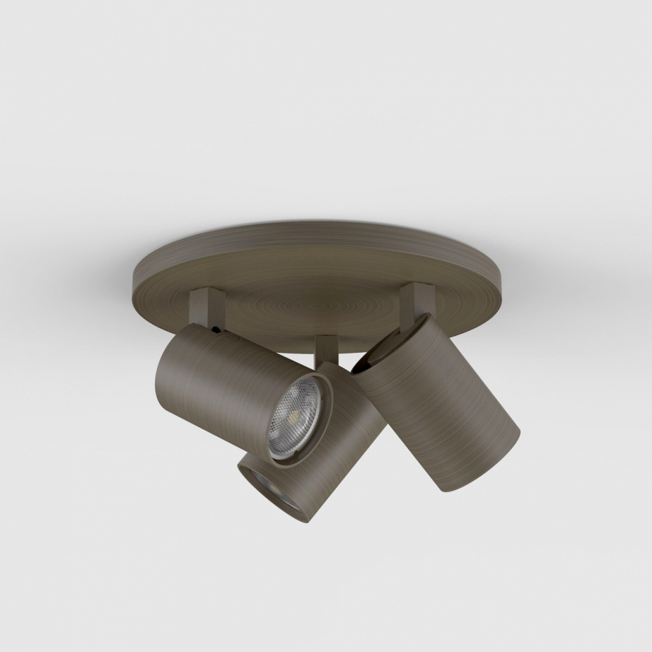 Ascoli Triple Round Spotlight Bronze
