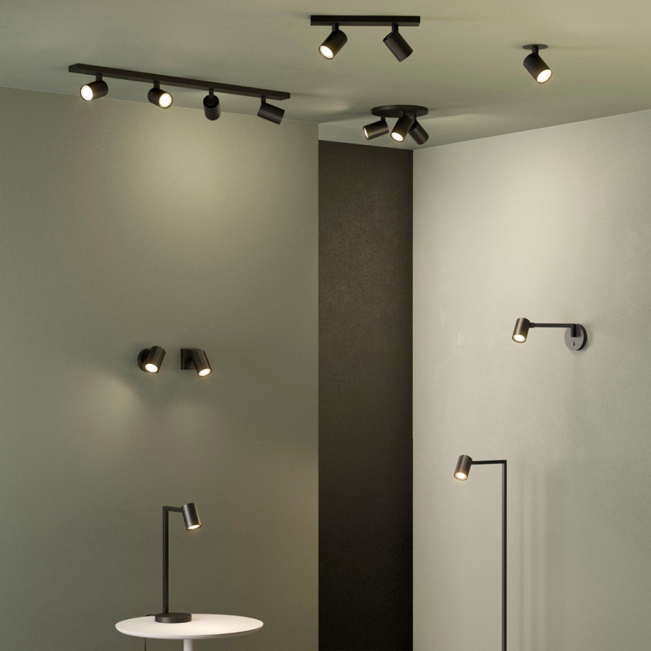 Ascoli Triple Round Spotlight Matt Black