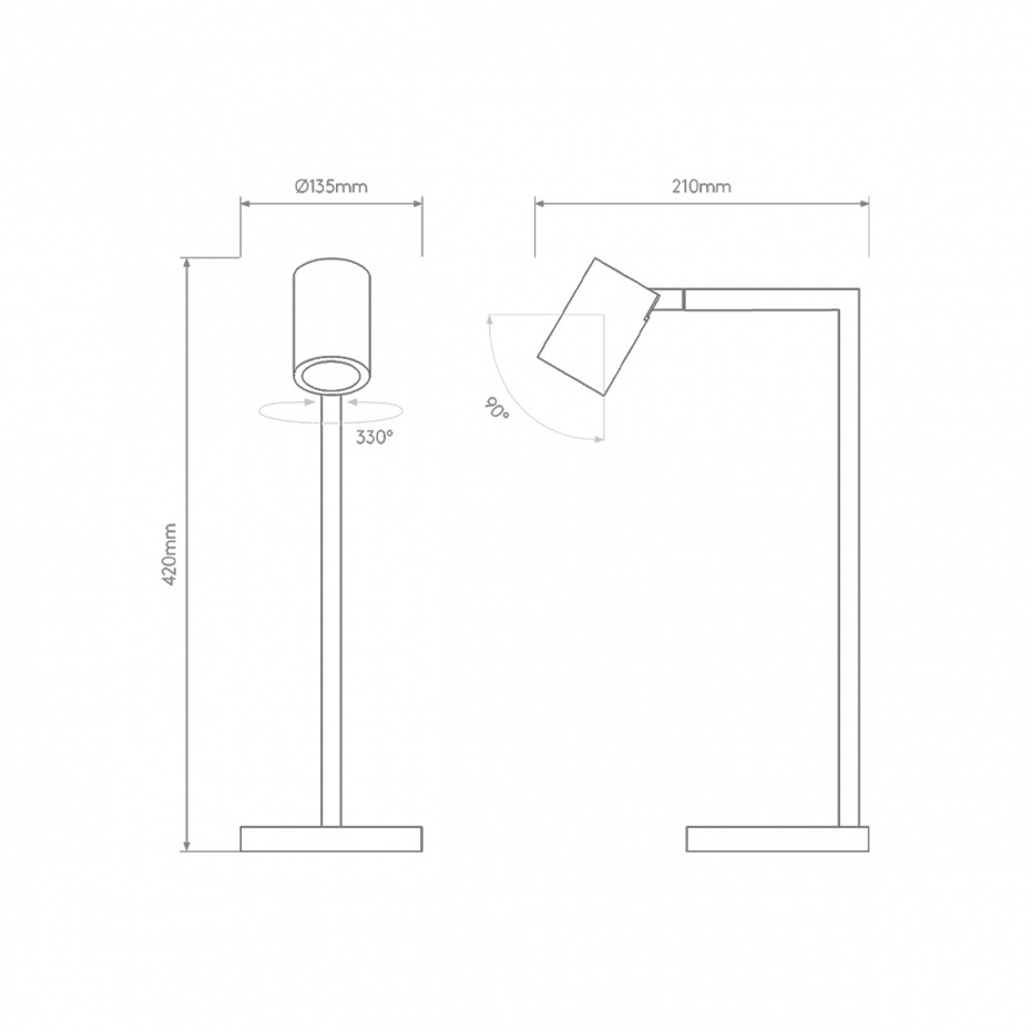 Ascoli Desk Bordslampa Matt Black