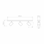 Ascoli Triple Bar Spotlight Bronze Ascoli Triple Bar Spotlight Bronze