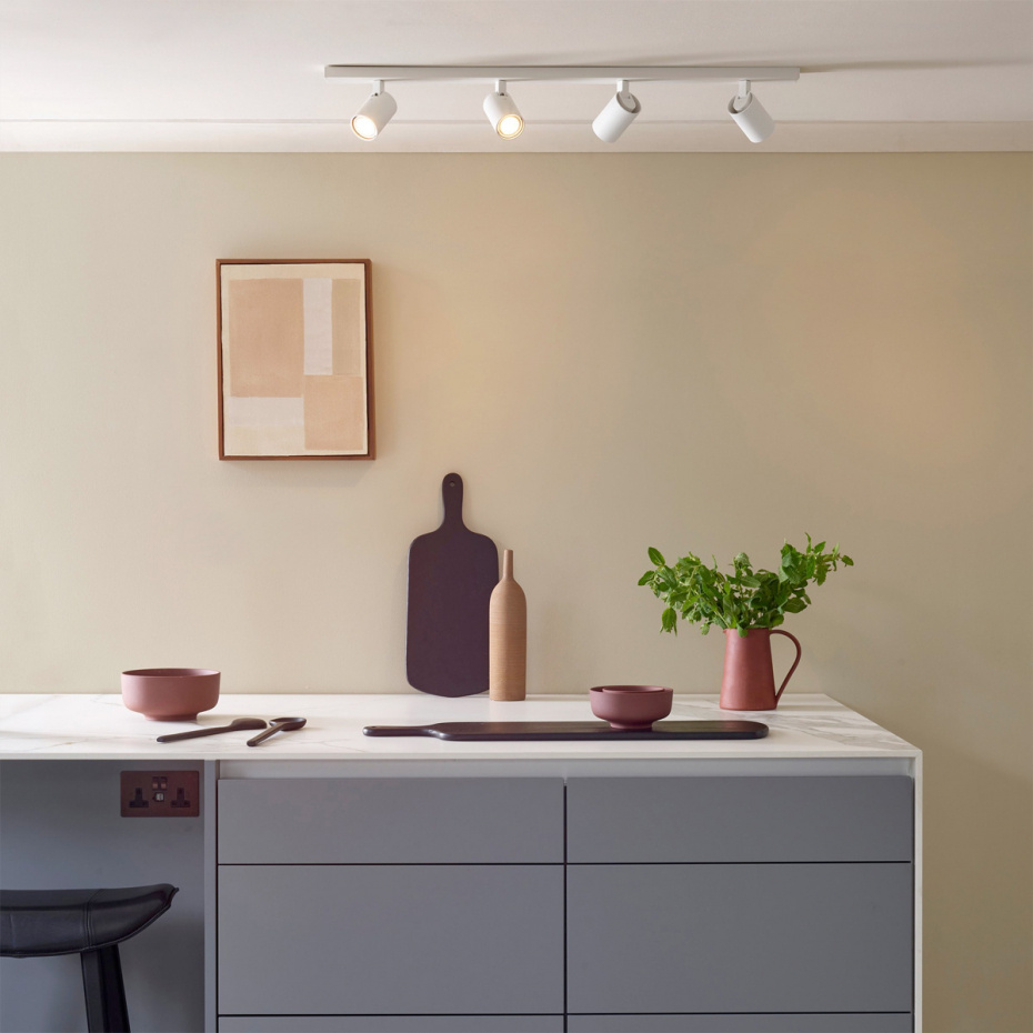 Ascoli Four Bar Spotlight Textured White