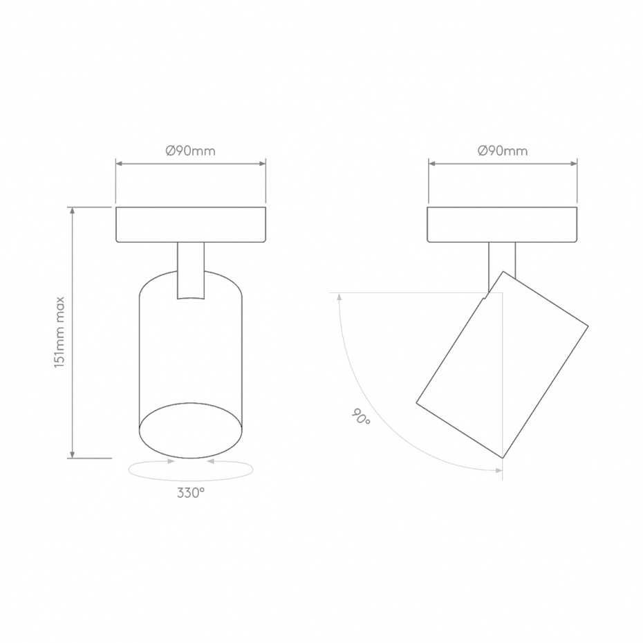 Aqua Single Spotlight Matt White IP44