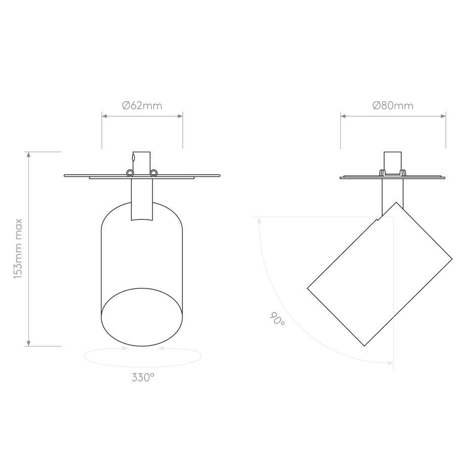Aqua Recessed Spotlight Matt White IP44