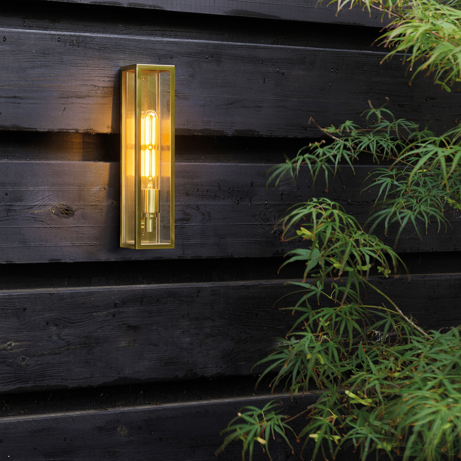 Harvard Vägglampa Natural Brass IP44