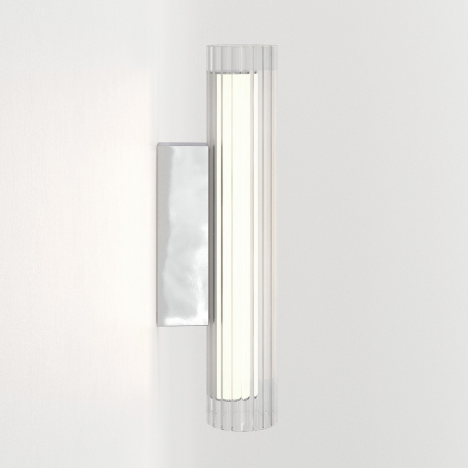 io 420 LED Vägglampa Polished Chrome IP44