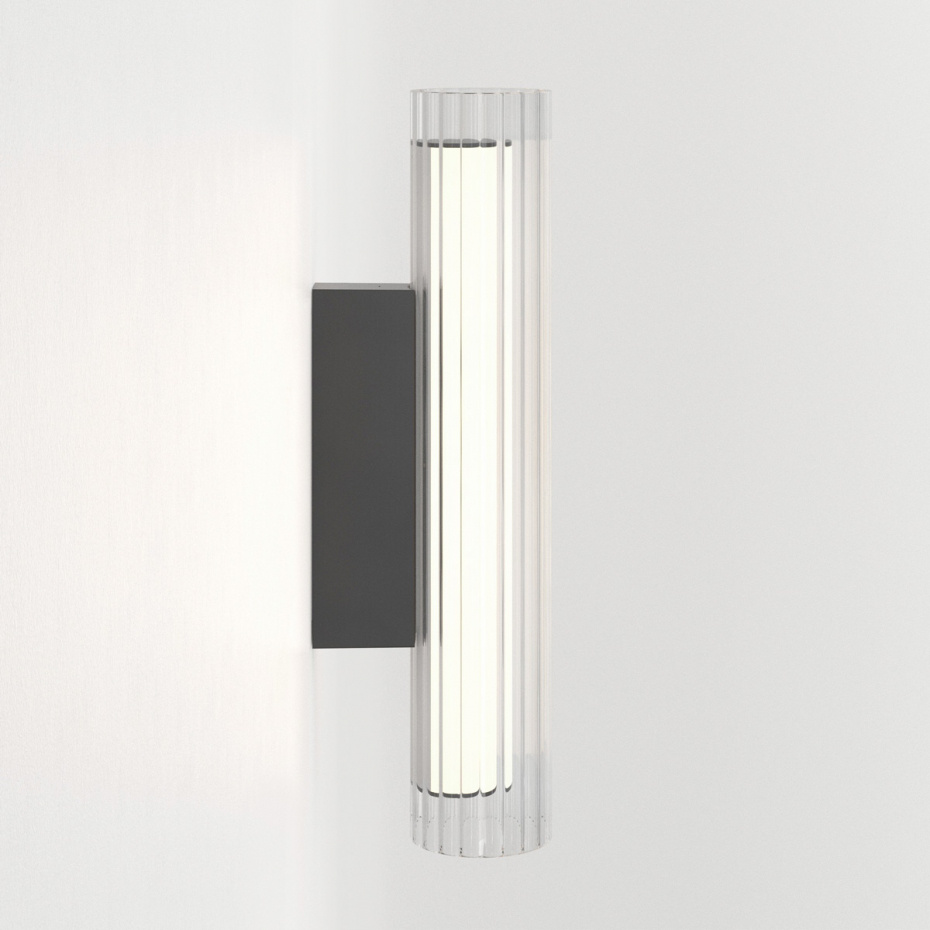 io 420 LED Vägglampa Matt Black IP44