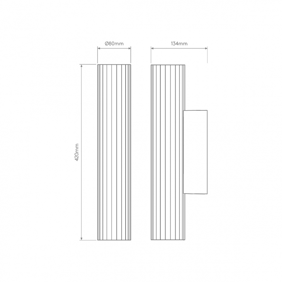 io 420 LED Vägglampa Matt Black IP44