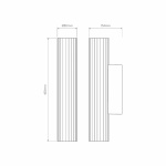 io 420 LED Vägglampa Matt Black IP44 io 420 LED Vägglampa Matt Black IP44