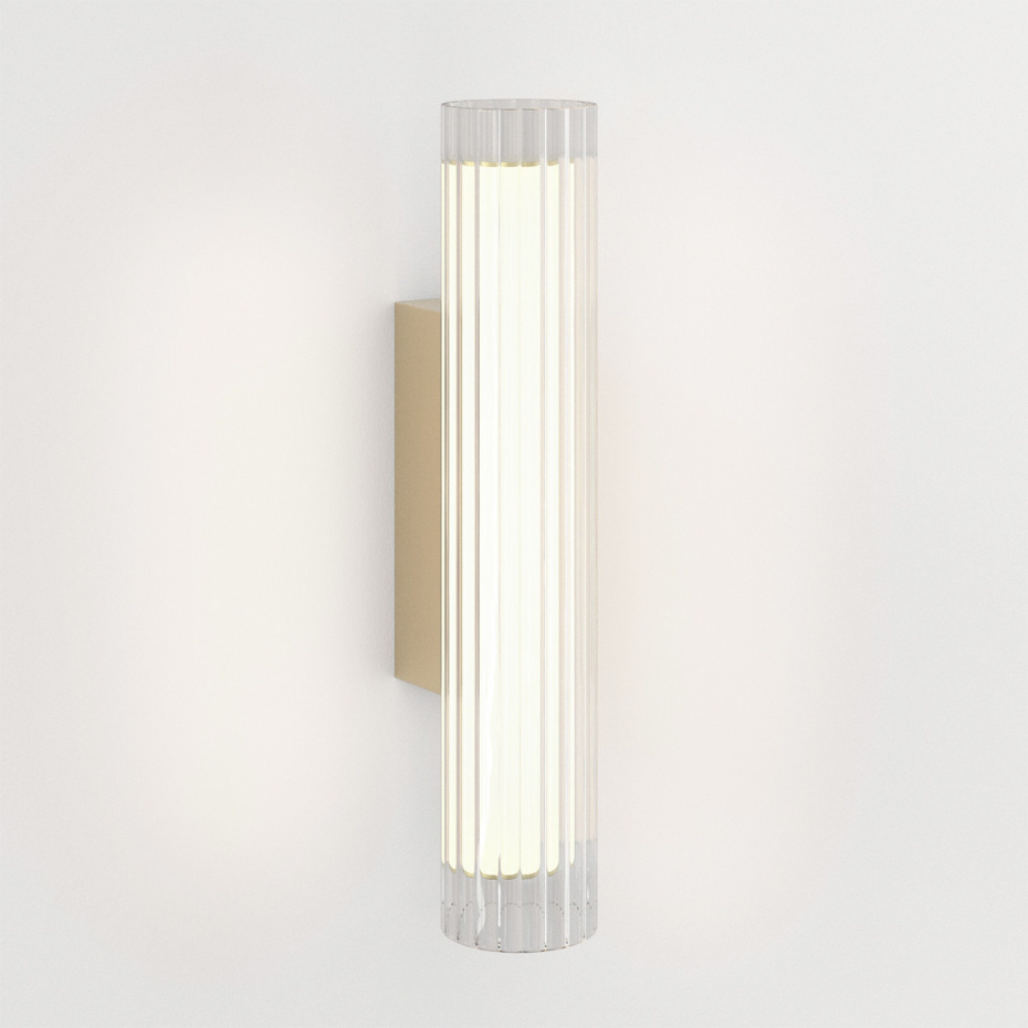 io 420 LED Vägglampa Matt Gold IP44