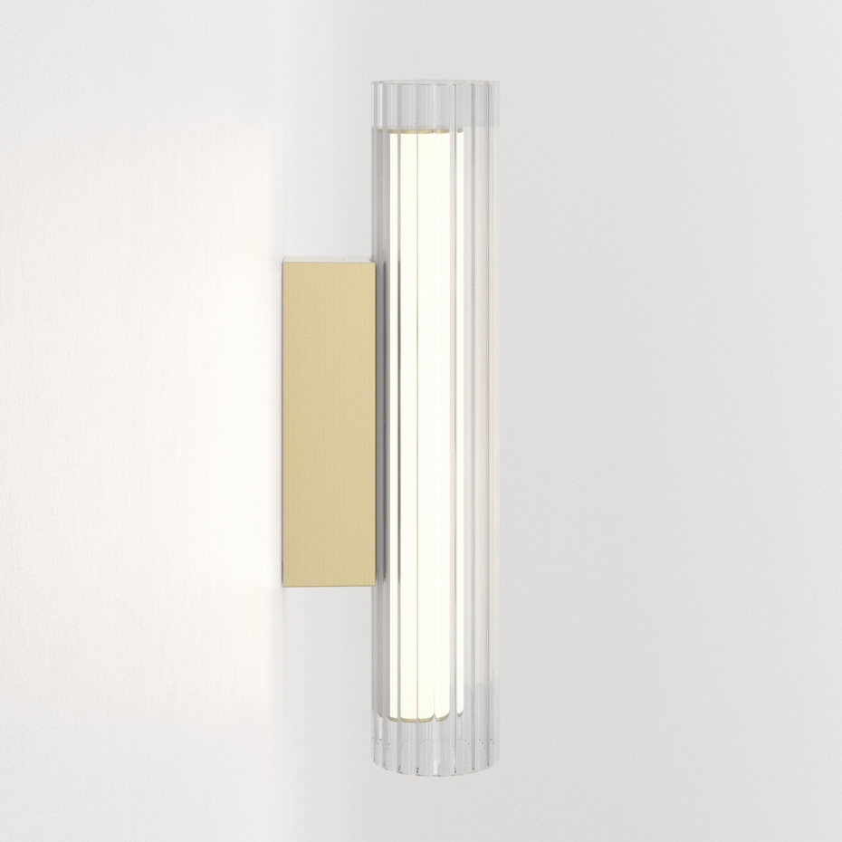 io 420 LED Vägglampa Matt Gold IP44