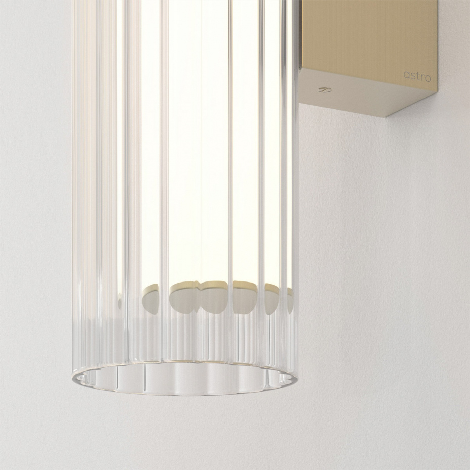 io 420 LED Vägglampa Matt Gold IP44