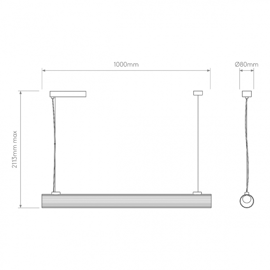 io 1000 LED Pendel Polished Chrome