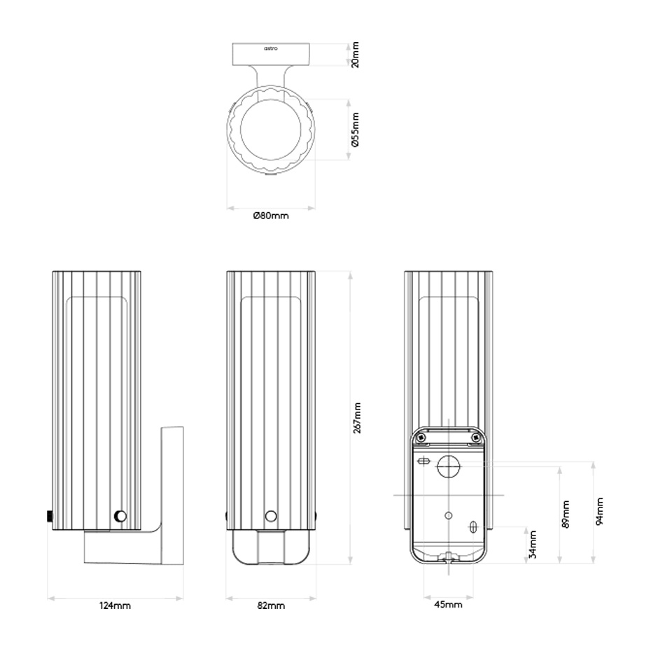 Ottavino Vägglampa Polished Chrome IP44