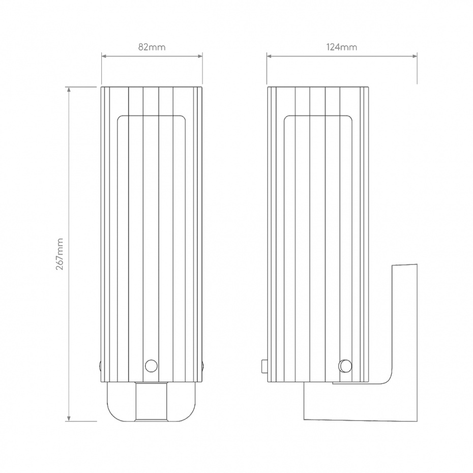 Ottavino Vägglampa Matt Black IP44
