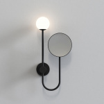 Orb Vägglampa Med Spegel Matt Black IP44 Orb Vägglampa Med Spegel Matt Black IP44