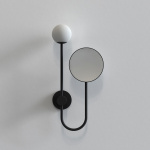 Orb Vägglampa Med Spegel Matt Black IP44 Orb Vägglampa Med Spegel Matt Black IP44