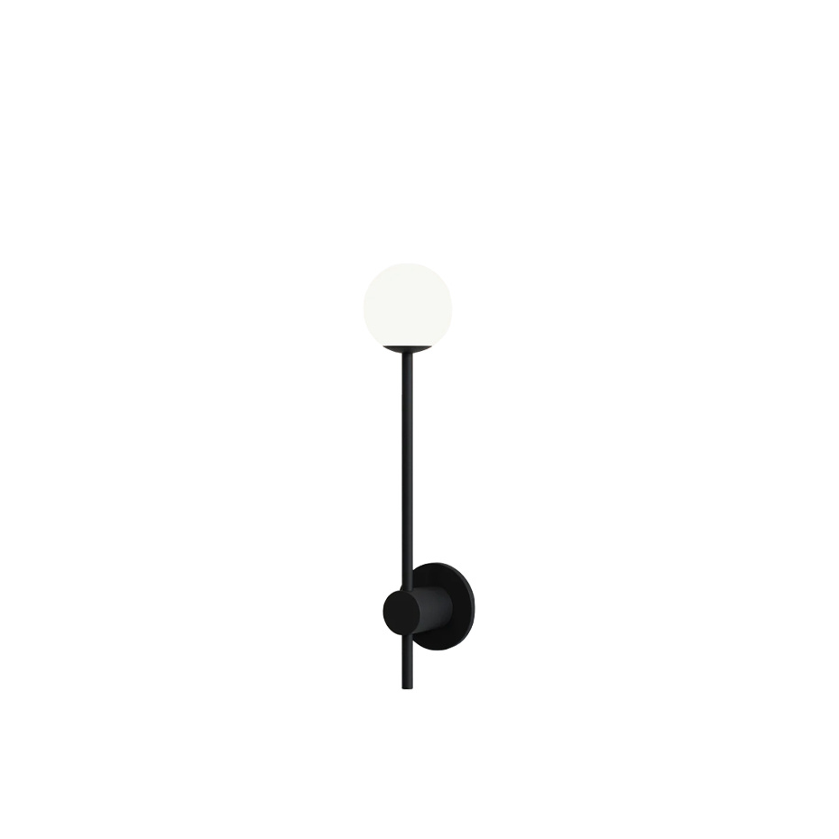 Orb Single Vägglampa Matt Black IP44