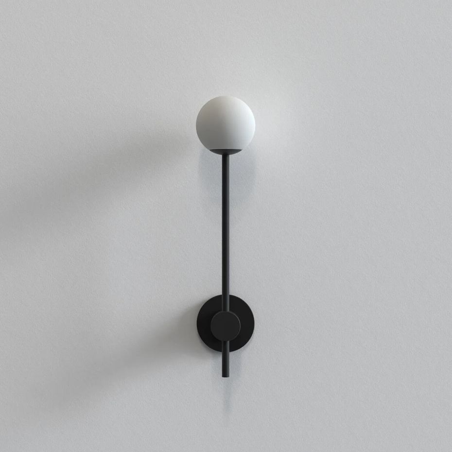 Orb Single Vägglampa Matt Black IP44