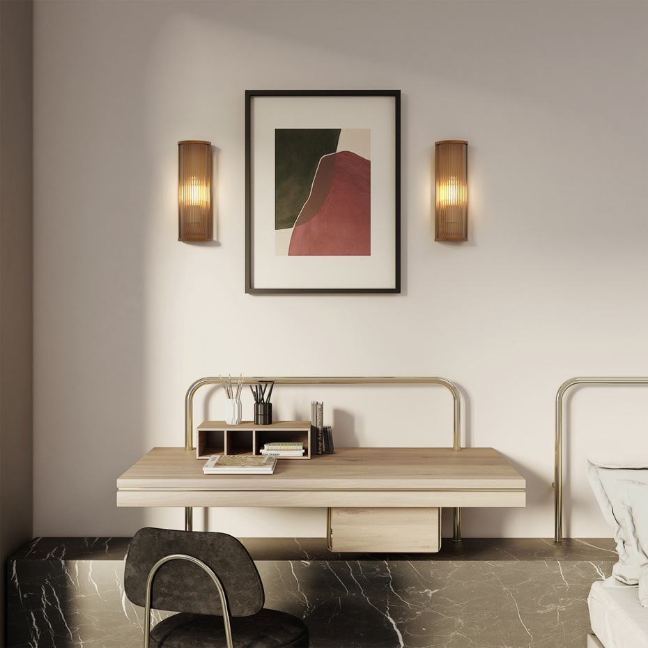 Avignon Round 375 Vägglampa Antique Brass