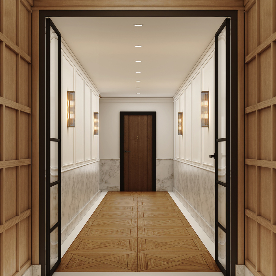 Avignon Square 500 Vägglampa Bronze