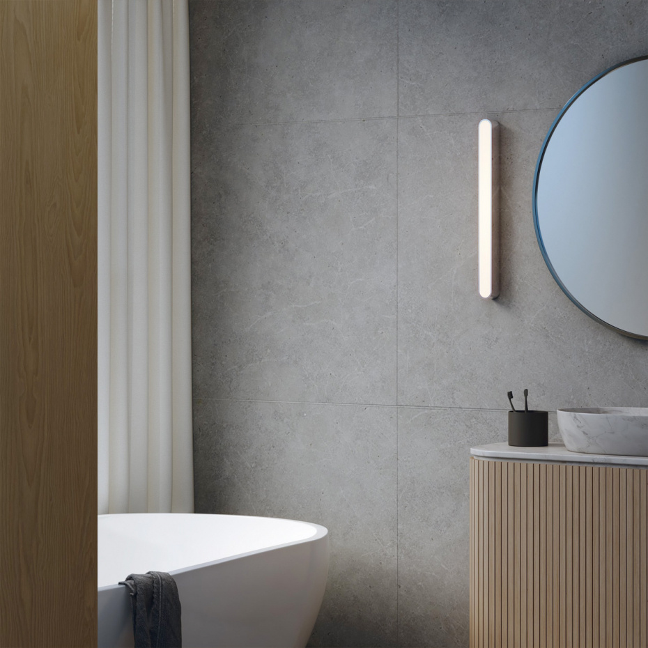 Atticus 600 LED Vägglampa Polished Chrome IP44