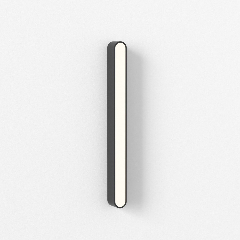 Atticus 600 LED Vägglampa Matt Black IP44