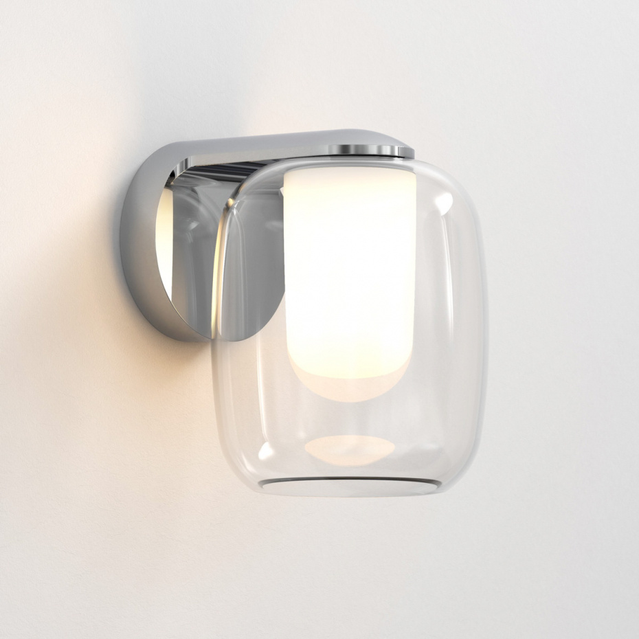 Aquina Vägglampa Polished Chrome IP44