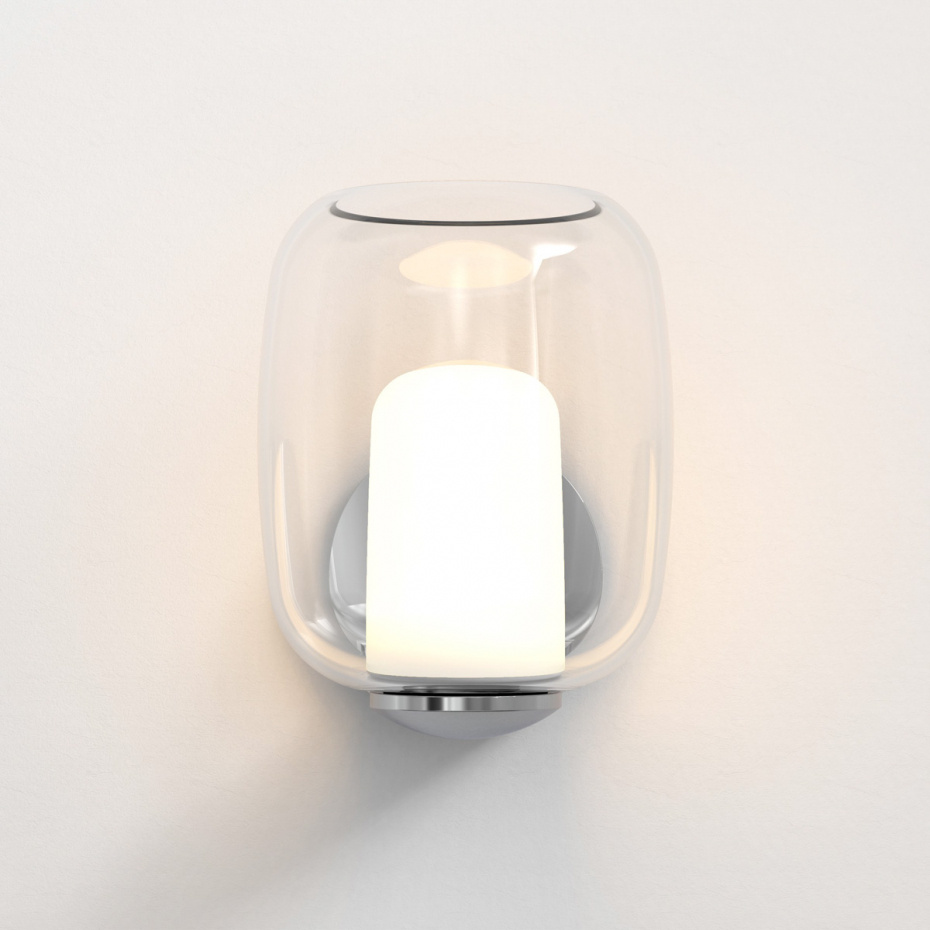 Aquina Vägglampa Polished Chrome IP44