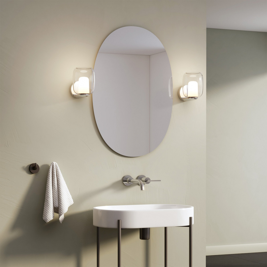 Aquina Vägglampa Polished Chrome IP44