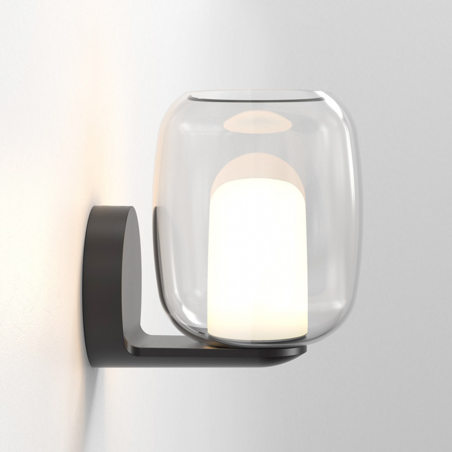 Aquina Vägglampa Matt Black IP44