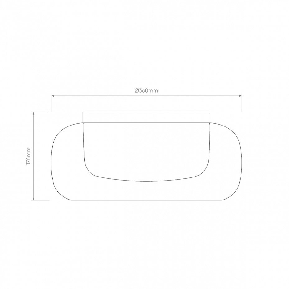 Aquina 360 Plafond Matt Black IP44