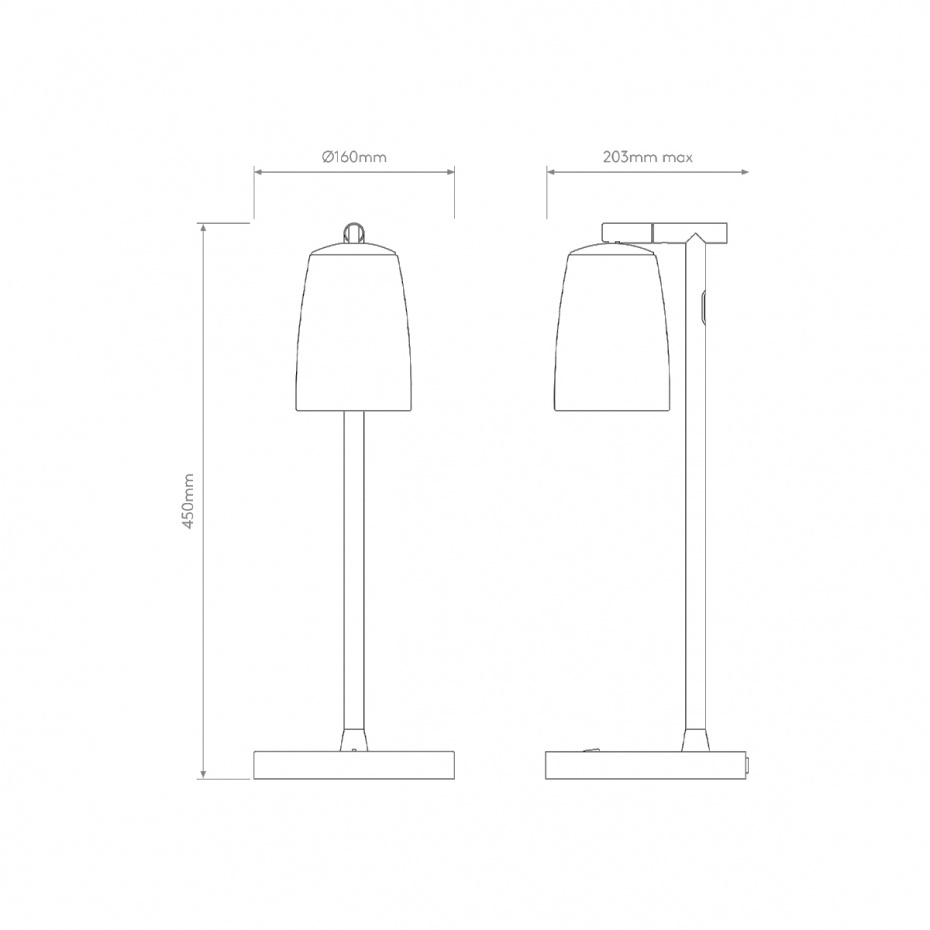 Carlton Desk Bordslampa Matt White