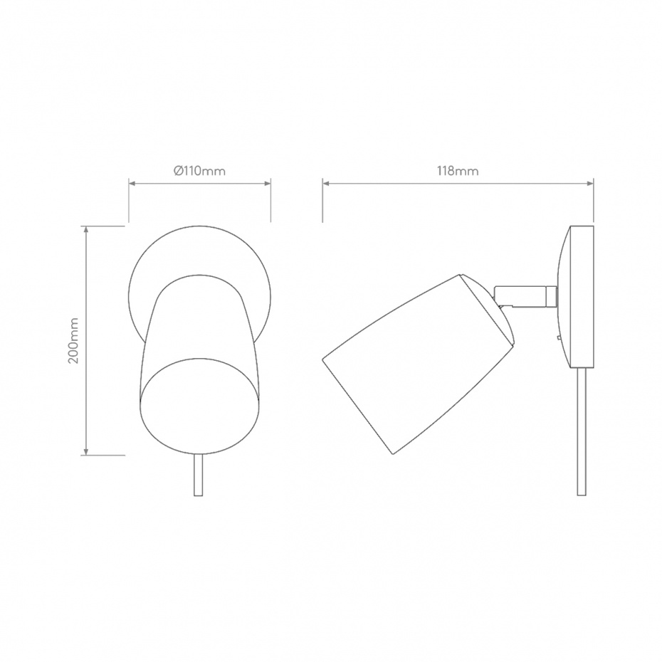Carlton Plug-In Vägglampa Matt White