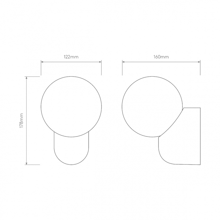 Lyra Single Vägglampa Gloss Glaze White IP44