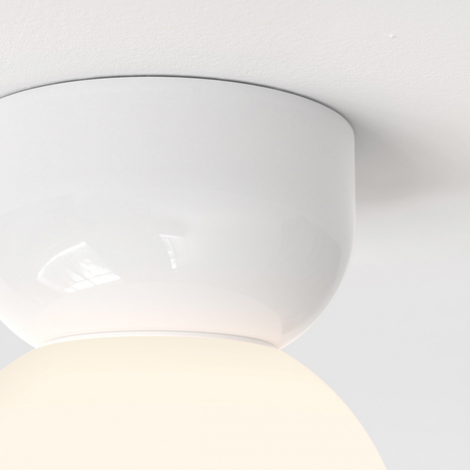 Lyra 140 Plafond Gloss Glaze White IP44