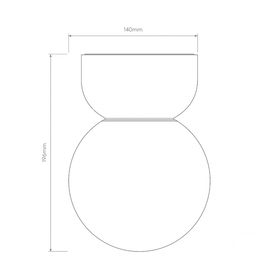 Lyra 140 Plafond Gloss Glaze White IP44