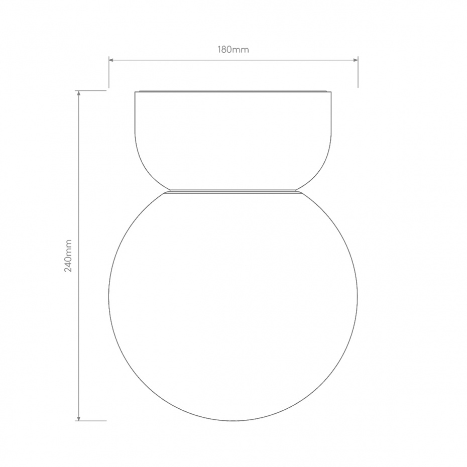 Lyra 180 Plafond Gloss Glaze White IP44