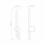 Baton Reader LED Vägglampa Matt Black Baton Reader LED Vägglampa Matt Black