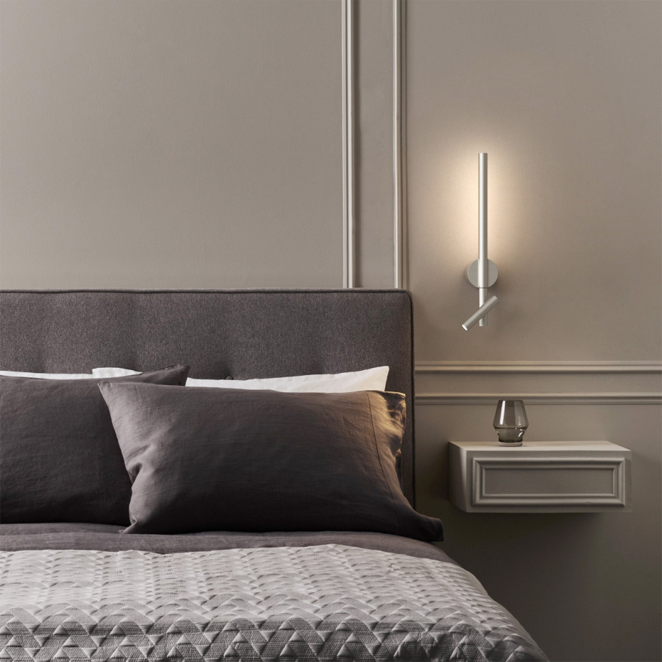 Baton Reader LED Vägglampa Matt Nickel