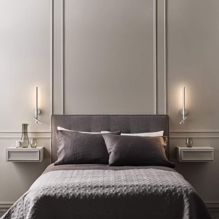 Baton Reader LED Vägglampa Matt Nickel