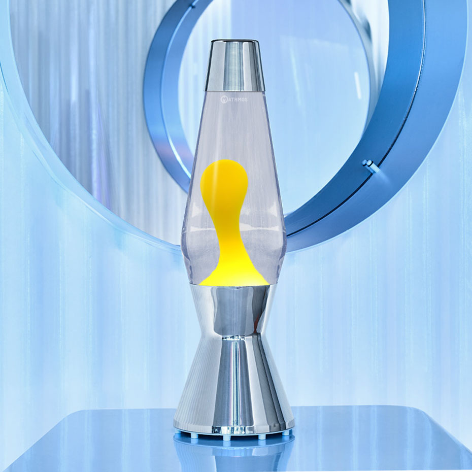 Astro Lavalampa Originalet Silver Clear/Yellow