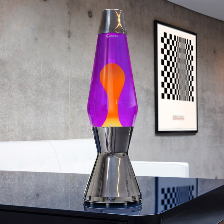 Astro Lavalampa Originalet Silver Violet/Orange