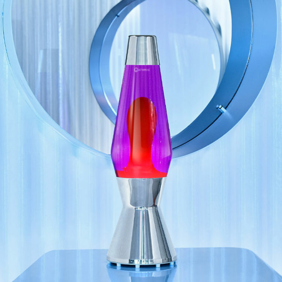 Astro Lavalampa Originalet Silver Violet/Orange